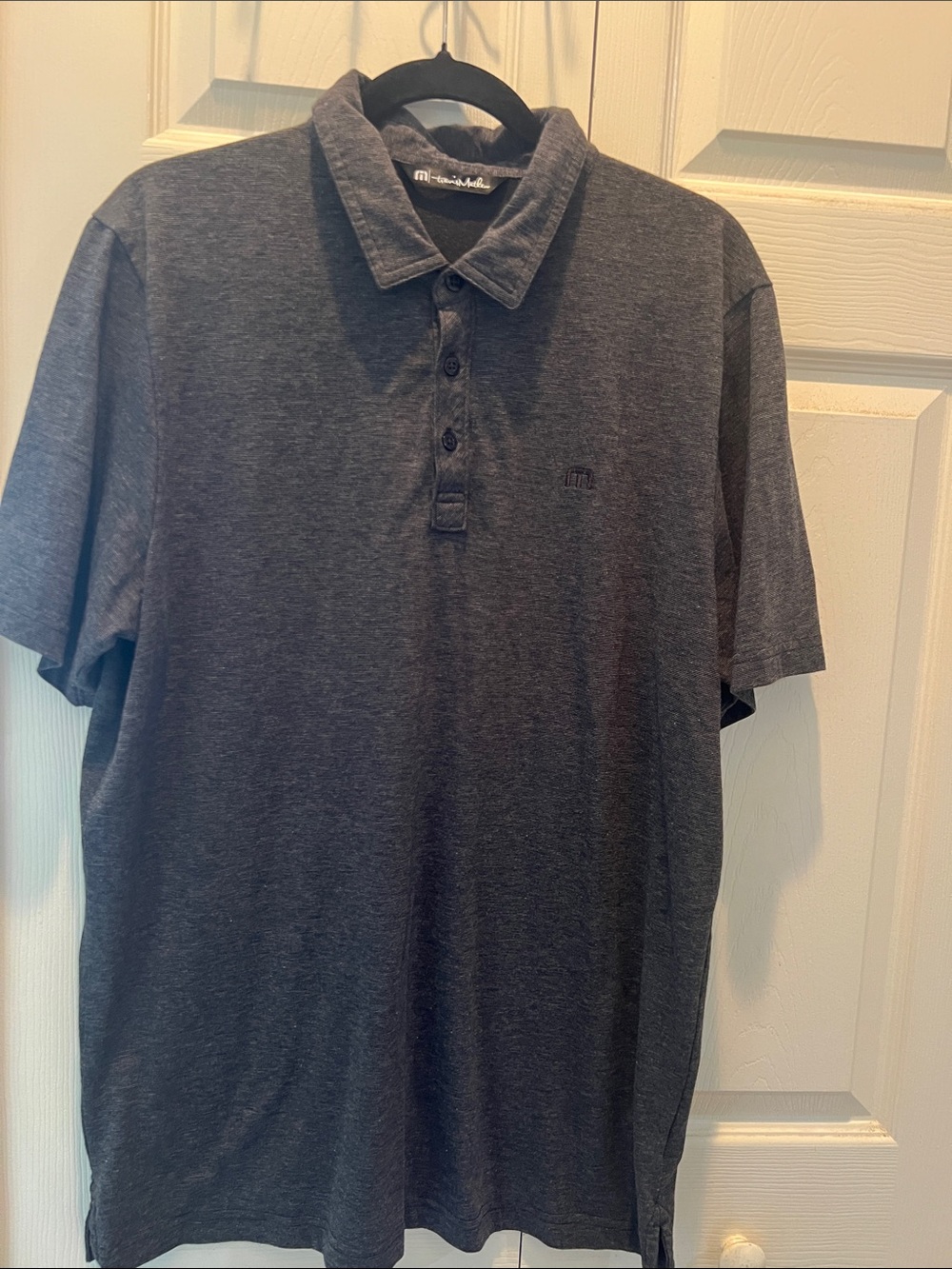 Travis Mathew’s Heather Charcoal Polo Shirt - Casual Men’s Short Sleeve